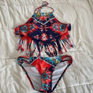 Neon Geometric Bikini Set